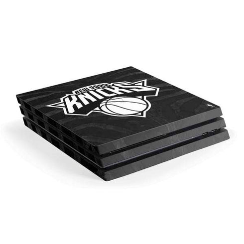 NBA New York Knicks Black Animal Print PS4 Pro Console Skin