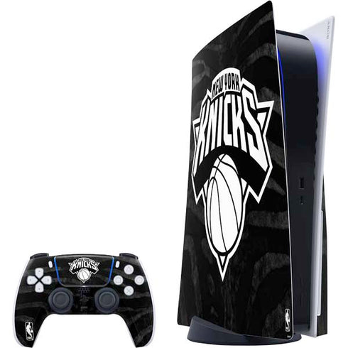 NBA New York Knicks Black Animal Print PlayStation PS5 Skins
