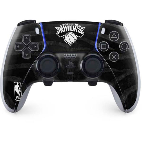 NBA New York Knicks Black Animal Print PS5 DualSense Edge Pro Controller Skin