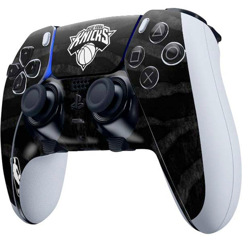 NBA New York Knicks Black Animal Print PS5 DualSense Edge Pro Controller Skin