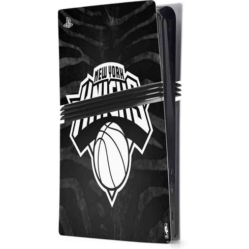 NBA New York Knicks Black Animal Print PS5 Pro Console Skin