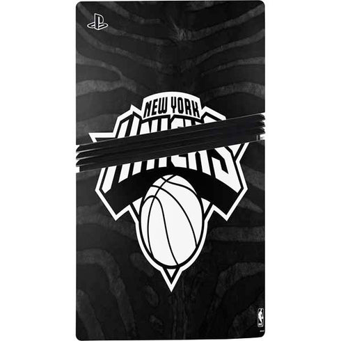 NBA New York Knicks Black Animal Print PS5 Pro Console Skin