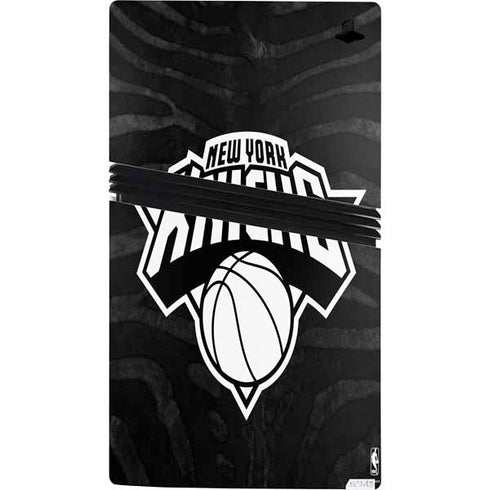 NBA New York Knicks Black Animal Print PS5 Pro Console Skin