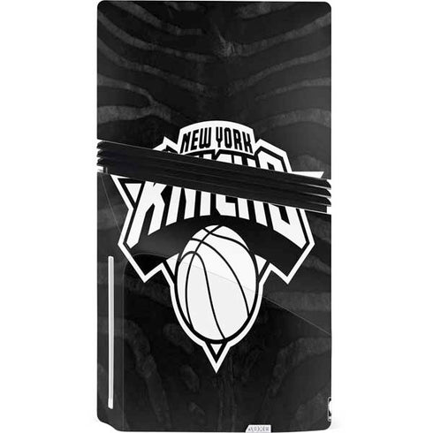 NBA New York Knicks Black Animal Print PS5 Pro Disk Bundle Skin
