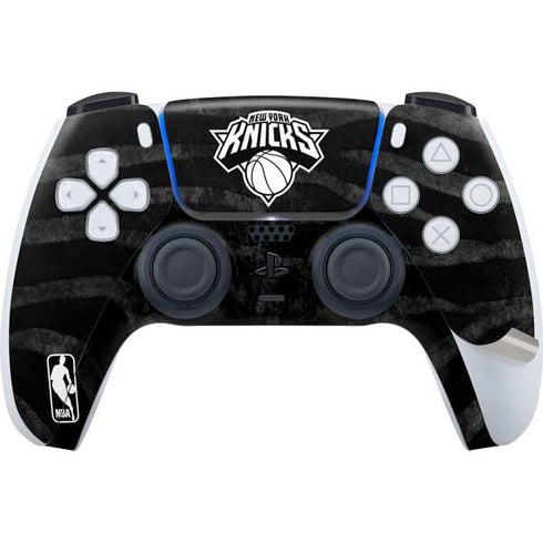 NBA New York Knicks Black Animal Print PS5 Pro Disk Bundle Skin