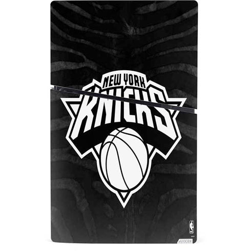 NBA New York Knicks Black Animal Print PS5 Slim Digital Edition Console Skin
