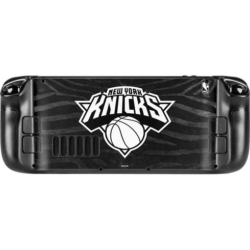 NBA New York Knicks Black Animal Print Steam Deck Handheld Gaming Computer Skin
