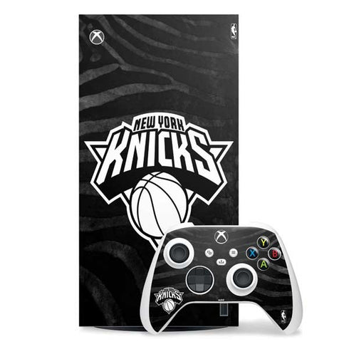 NBA New York Knicks Black Animal Print Xbox Series X Skins