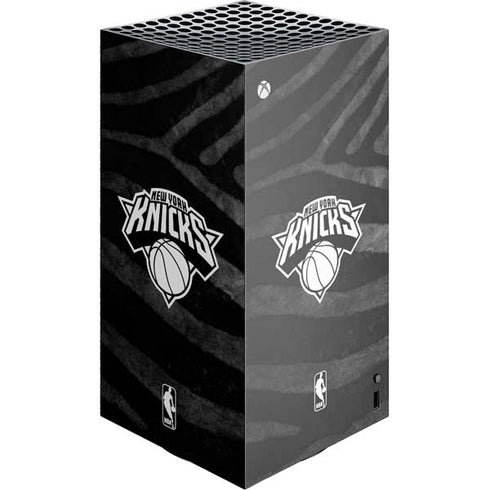 NBA New York Knicks Black Animal Print XBox Series X Digital Edition Console Skin