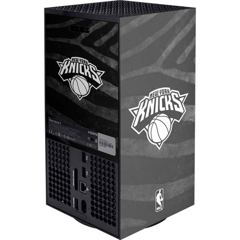 NBA New York Knicks Black Animal Print XBox Series X Digital Edition Console Skin
