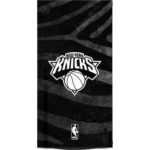 NBA New York Knicks Black Animal Print XBox Series X Digital Edition Console Skin