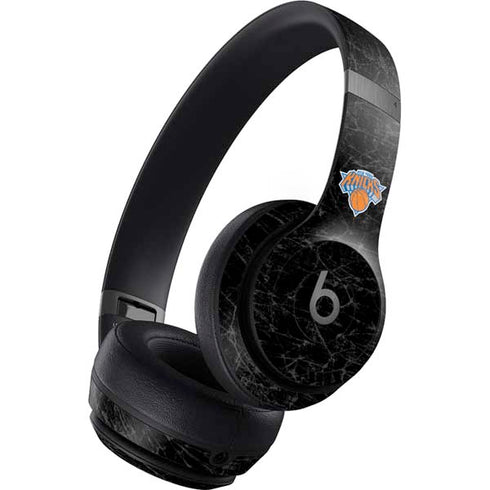 NBA New York Knicks Black Secondary Logo Beats Solo 4 Wireless Headphones Skin