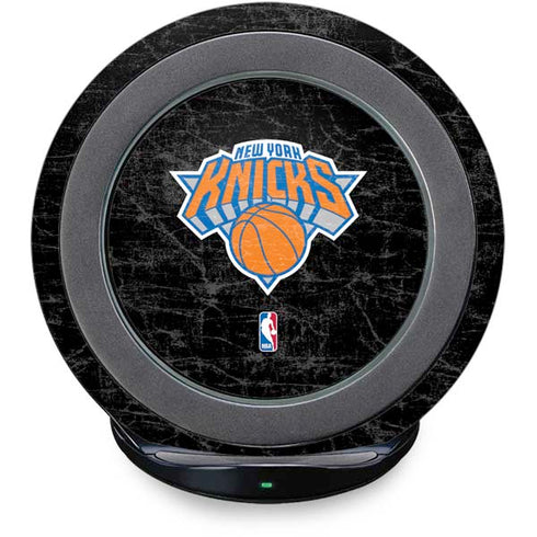 NBA New York Knicks Black Secondary Logo Fast Charge Wireless Charging Stand Skin