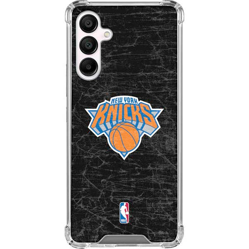NBA New York Knicks Black Secondary Logo Galaxy A16 5G Clear Case
