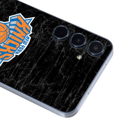 NBA New York Knicks Black Secondary Logo Galaxy A35 5G Skin