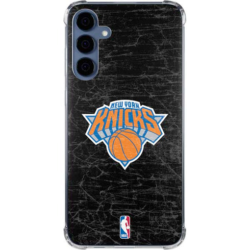 NBA New York Knicks Black Secondary Logo Galaxy A55 5G Clear Case