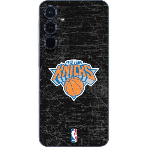 NBA New York Knicks Black Secondary Logo Galaxy A55 5G Skin