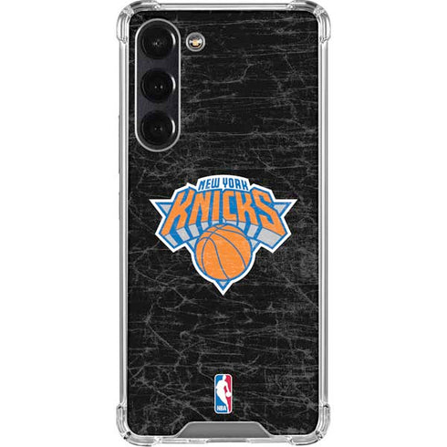 NBA New York Knicks Black Secondary Logo Galaxy S24 FE Clear Case