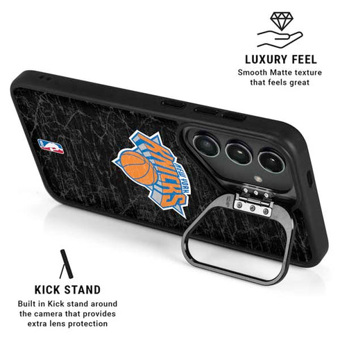 NBA New York Knicks Black Secondary Logo Galaxy S24 FE Kickstand Case