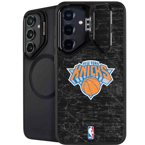NBA New York Knicks Black Secondary Logo Galaxy S25 Kickstand Case