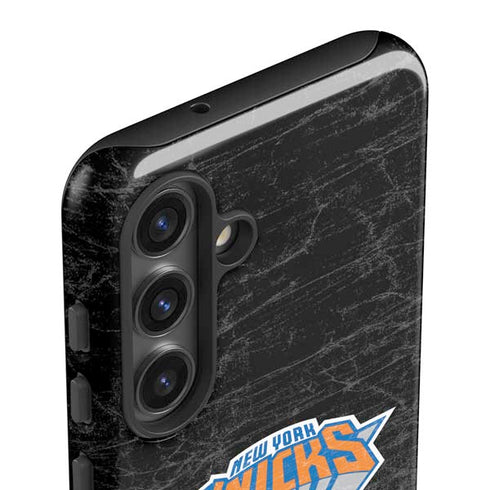 NBA New York Knicks Black Secondary Logo Galaxy S25 Plus Impact Case