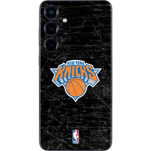 NBA New York Knicks Black Secondary Logo Galaxy S25 Plus Skin