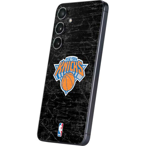 NBA New York Knicks Black Secondary Logo Galaxy S25 Plus Skin