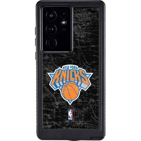 NBA New York Knicks Black Secondary Logo Galaxy S24 Ultra Waterproof Case