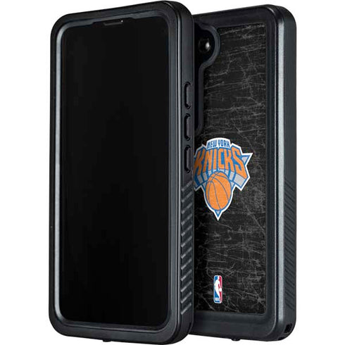 NBA New York Knicks Black Secondary Logo Galaxy S24 Waterproof Case