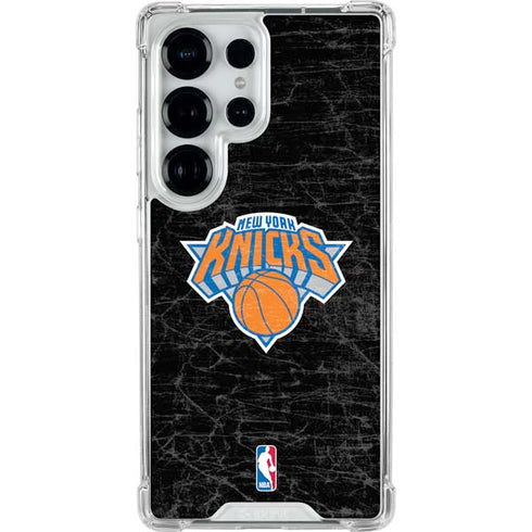 NBA New York Knicks Black Secondary Logo Galaxy S25 Ultra Clear Case