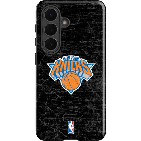 NBA New York Knicks Black Secondary Logo Galaxy S26 Plus Impact Case