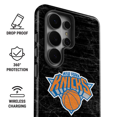 NBA New York Knicks Black Secondary Logo Galaxy S26 Ultra Impact Case