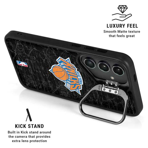 NBA New York Knicks Black Secondary Logo Galaxy S26 Ultra Kickstand Case
