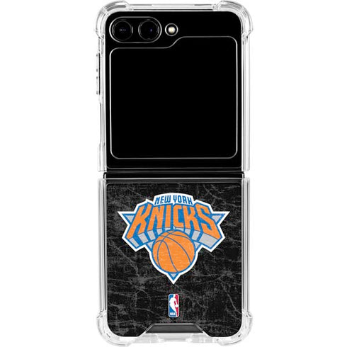 NBA New York Knicks Black Secondary Logo Galaxy Z Flip6 Clear Case