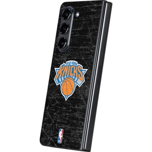 NBA New York Knicks Black Secondary Logo Galaxy Z Fold5 5G Skin