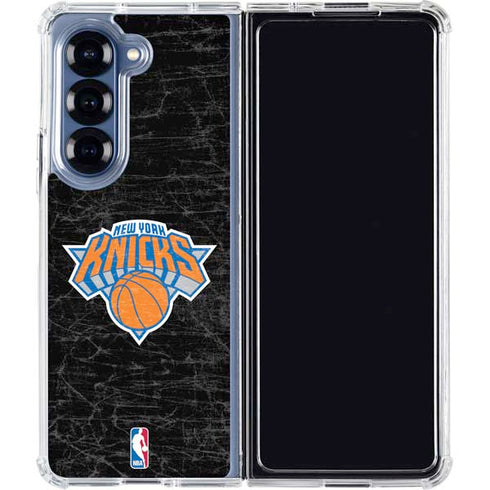 NBA New York Knicks Black Secondary Logo Galaxy Z Fold6 Clear Case