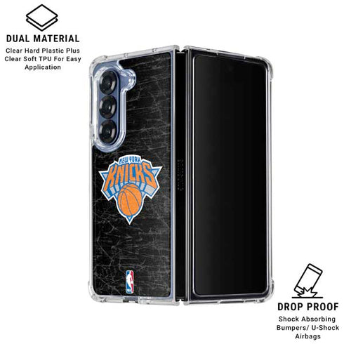 NBA New York Knicks Black Secondary Logo Galaxy Z Fold6 Clear Case