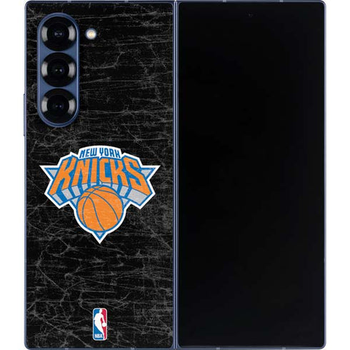 NBA New York Knicks Black Secondary Logo Galaxy Z Fold6 Skin