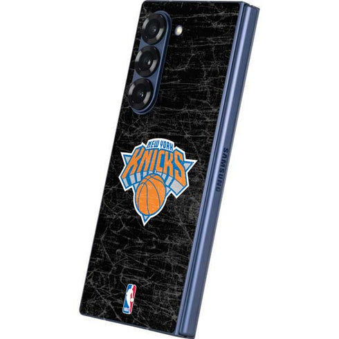 NBA New York Knicks Black Secondary Logo Galaxy Z Fold6 Skin