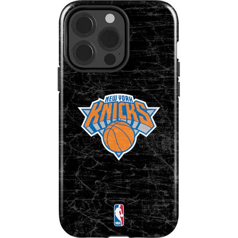 NBA New York Knicks Black Secondary Logo iPhone 15 Pro Impact Case