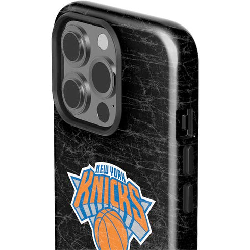 NBA New York Knicks Black Secondary Logo iPhone 15 Pro Impact Case