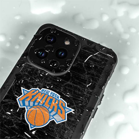 NBA New York Knicks Black Secondary Logo iPhone 15 Pro Waterproof Case