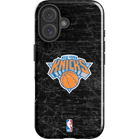NBA New York Knicks Black Secondary Logo iPhone 16 Plus Impact Case