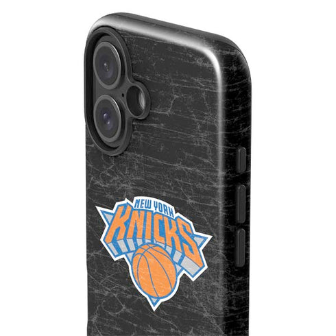 NBA New York Knicks Black Secondary Logo iPhone 16 Plus Impact Case