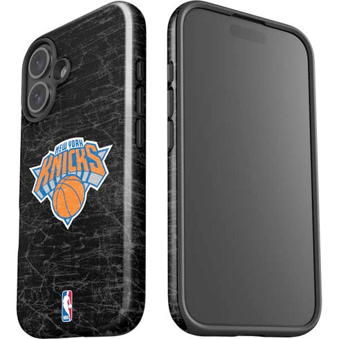 NBA New York Knicks Black Secondary Logo iPhone 16 Plus Impact Case
