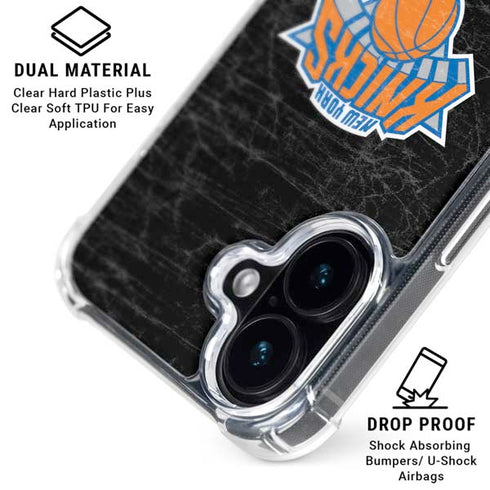 NBA New York Knicks Black Secondary Logo iPhone 16 Plus MagSafe Case