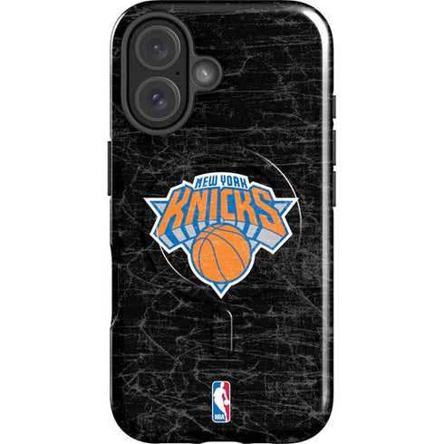 NBA New York Knicks Black Secondary Logo iPhone 16 Plus Magsafe Impact Case