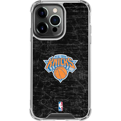 NBA New York Knicks Black Secondary Logo iPhone 16 Pro Clear Case
