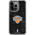 NBA New York Knicks Black Secondary Logo iPhone 16 Pro Clear Case