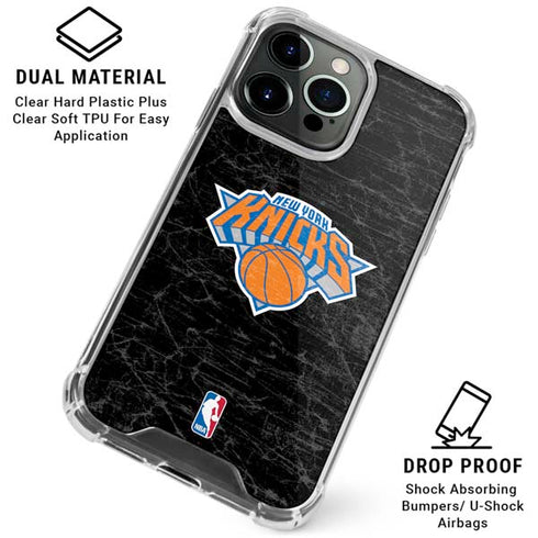 NBA New York Knicks Black Secondary Logo iPhone 16 Pro Max Clear Case